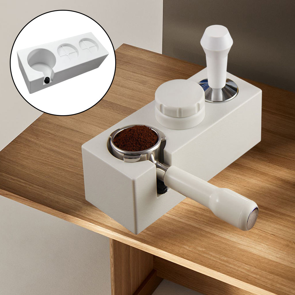 Soporte para cafetera Espresso, Base de soporte para máquina de café, accesorios de café, fácil de limpiar, antideslizante, para restaurante: White
