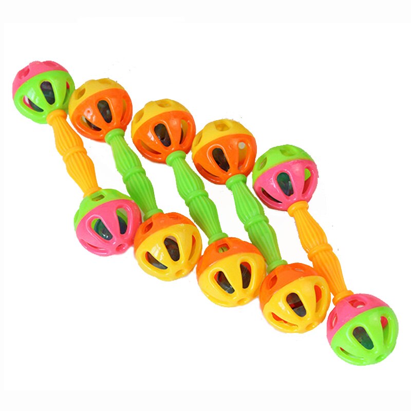 1 PC Baby Spielzeug 0-12 Monate Kunststoff Rasseln Glocken Hand Schütteln Dumbells Musical Kleinkind Lärm Hersteller Vokal FrüHenne entwicklung Spielzeug