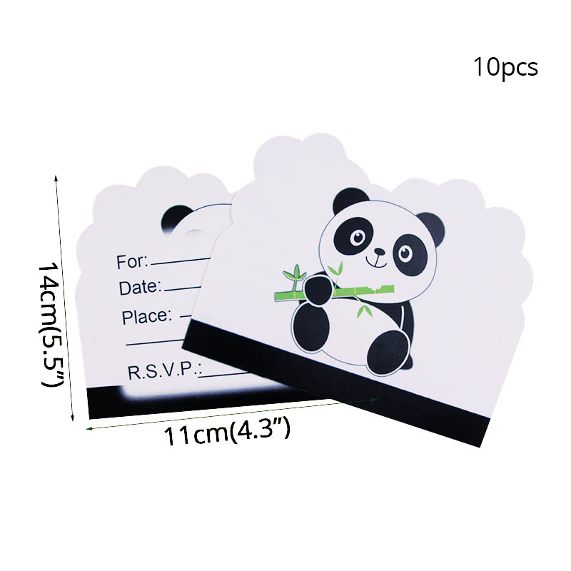 Cartoon Panda Party Decorations Foil Balloons Paper Plate Cup Disposable Tableware Set Kids Birthday Party Baby Shower Supplies: DARK GRAY