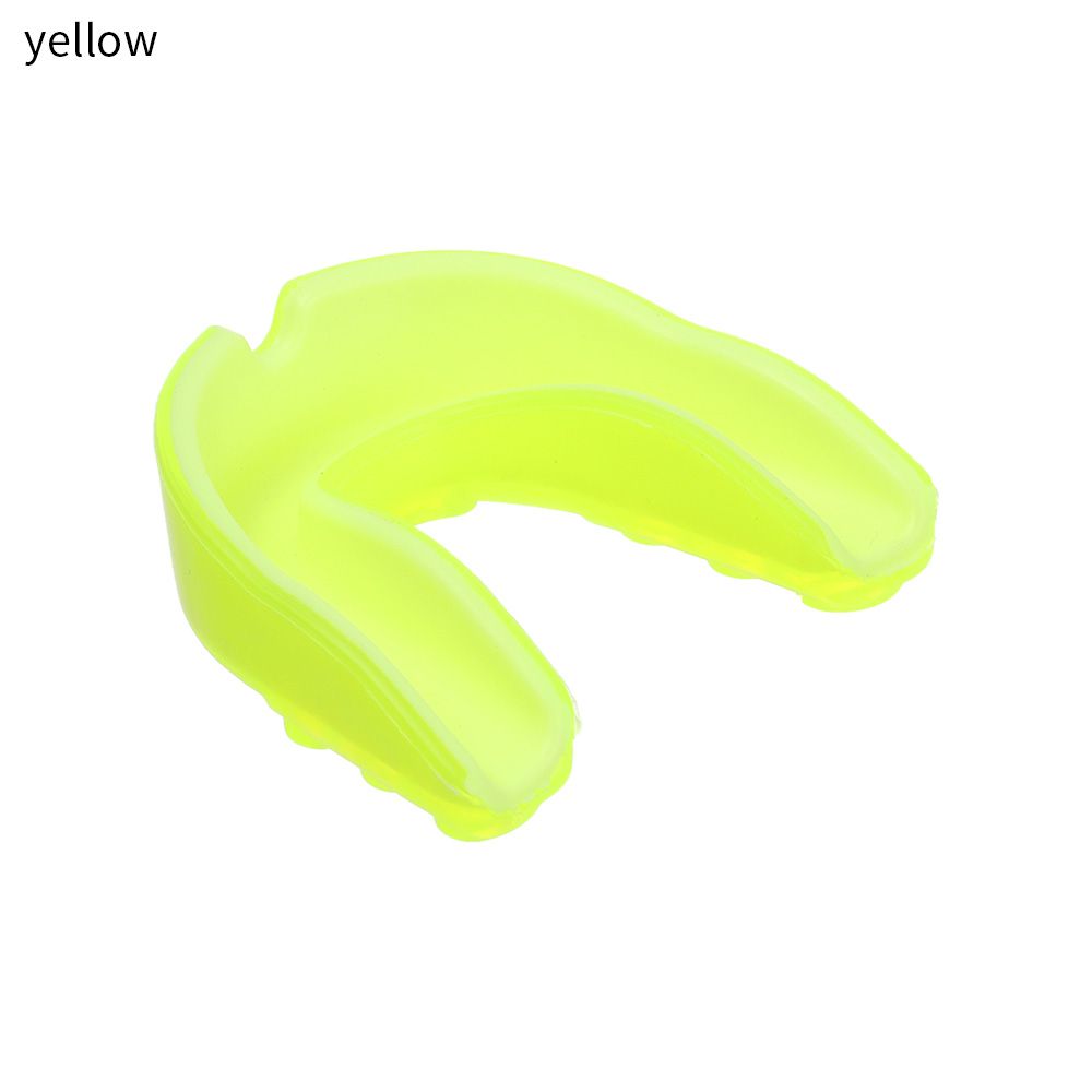 Adult Kids Football Silicone Boxing Gum Shield Teeth Protection Mouth Guard Rugby: yellow--