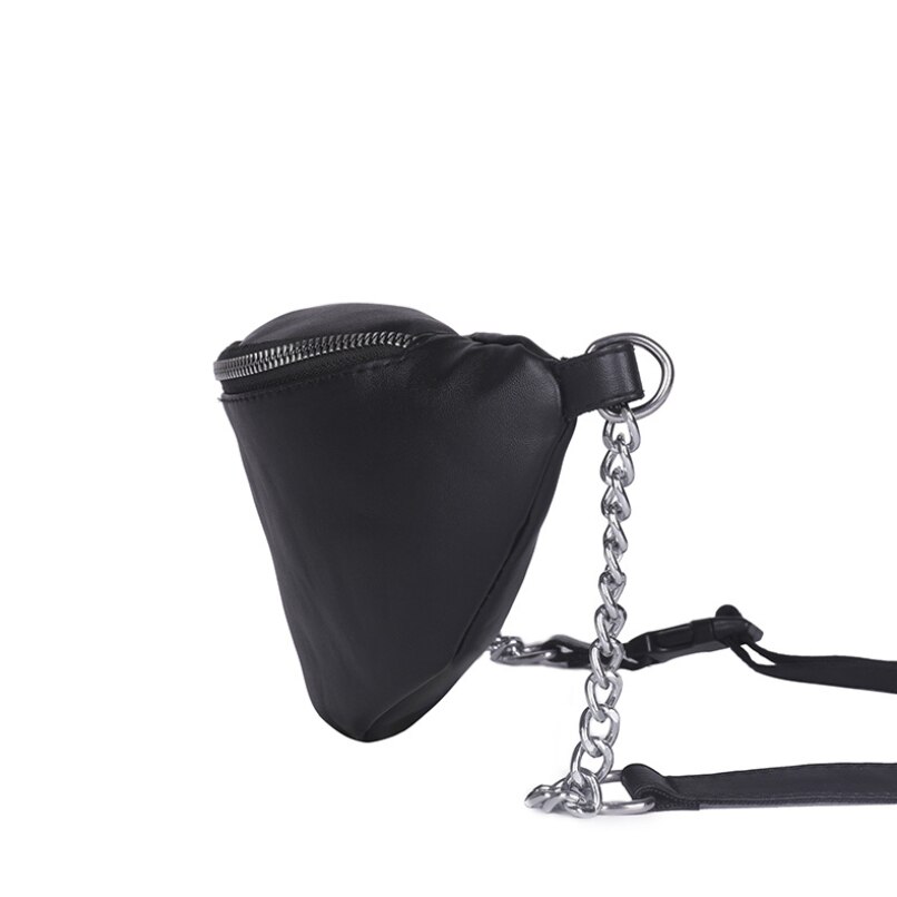 Chain Fanny Pack Waist Bag Brand Belt Bag Women Waist Pack PU Leather Chest Bag