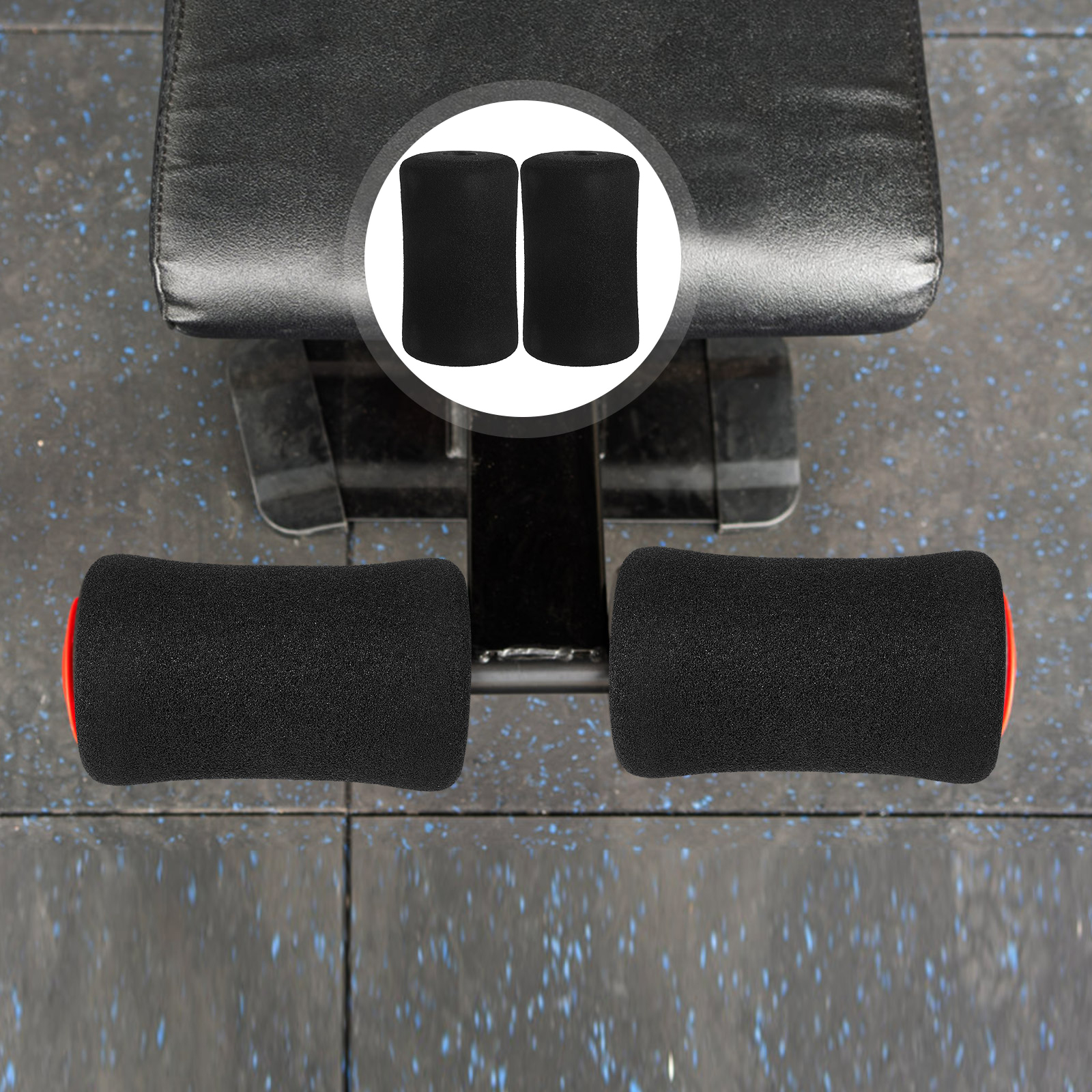 4pcs Training Sleeve Rolling Foot Foam Pads Foam Roller Replacement Gym Exercise Pad For Leg Extension Weight Bench Gym Machines