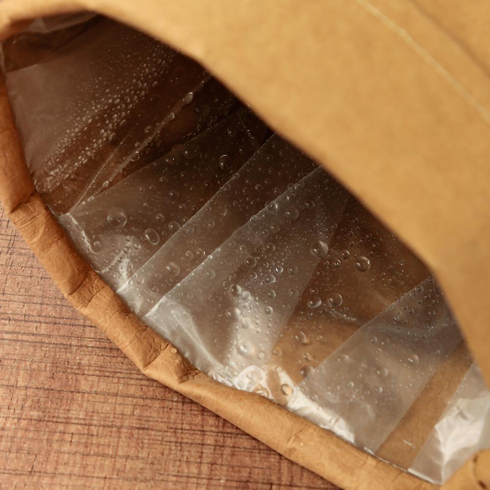 2 Color Waterproof Eco-friendly Kraft Paper Flower Pot Holder Reuseable Plant Pot Drouble Multifunction Desktop Home Storage Bag