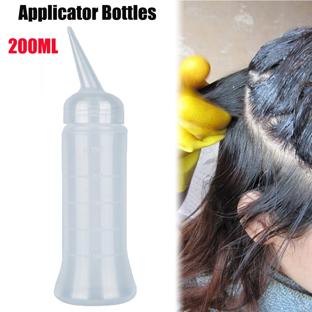 200ML Multi-Functional Scale Hairdressing Tool Applicator Measure Bottle Hairdress Salon Hair Color Perm Care Tint Pro Supplies
