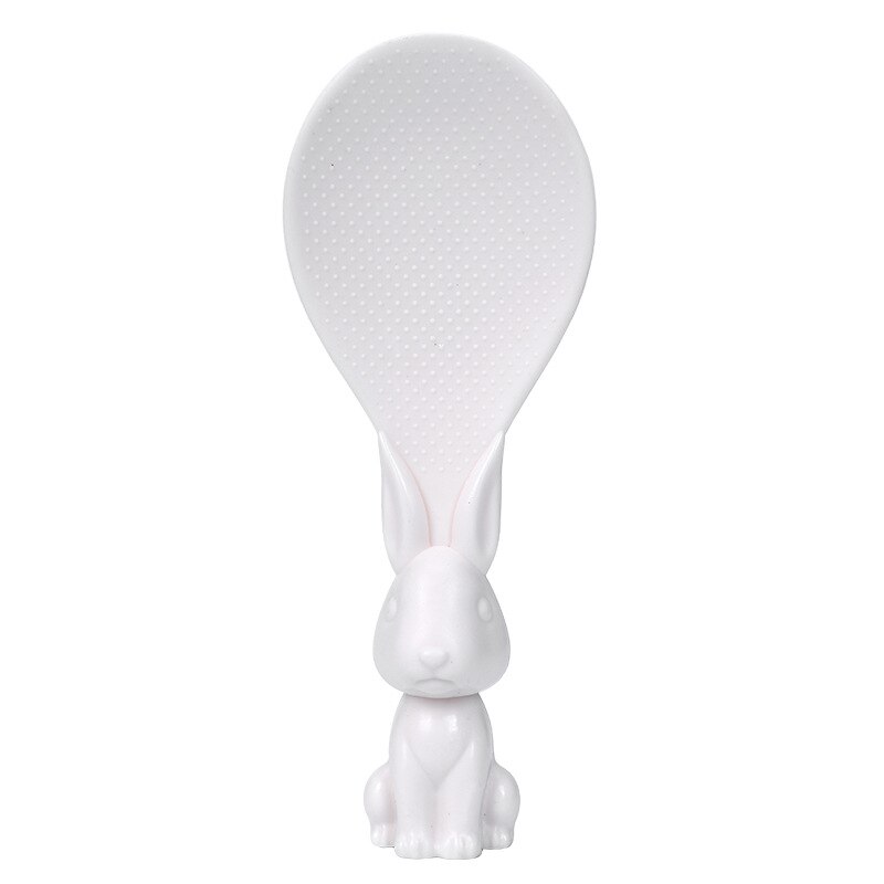 Non-stick rice spoon Vertical rice spoon Cute bunny cute kitchen tools Wheat straw korea rice spoon various colors: 01