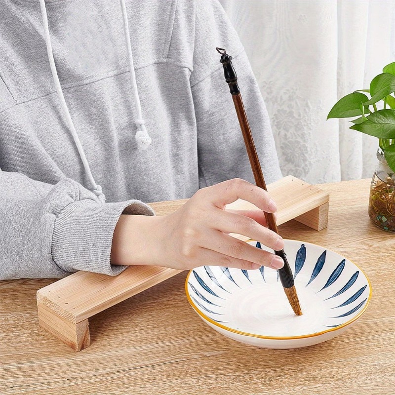 Wood Artist Leaning Bridge Hand Wrist Leaning Bridge Hand Drawing Stand Wrist Rest Wood Bridge Tool for DIY Ceramic Clay Tools