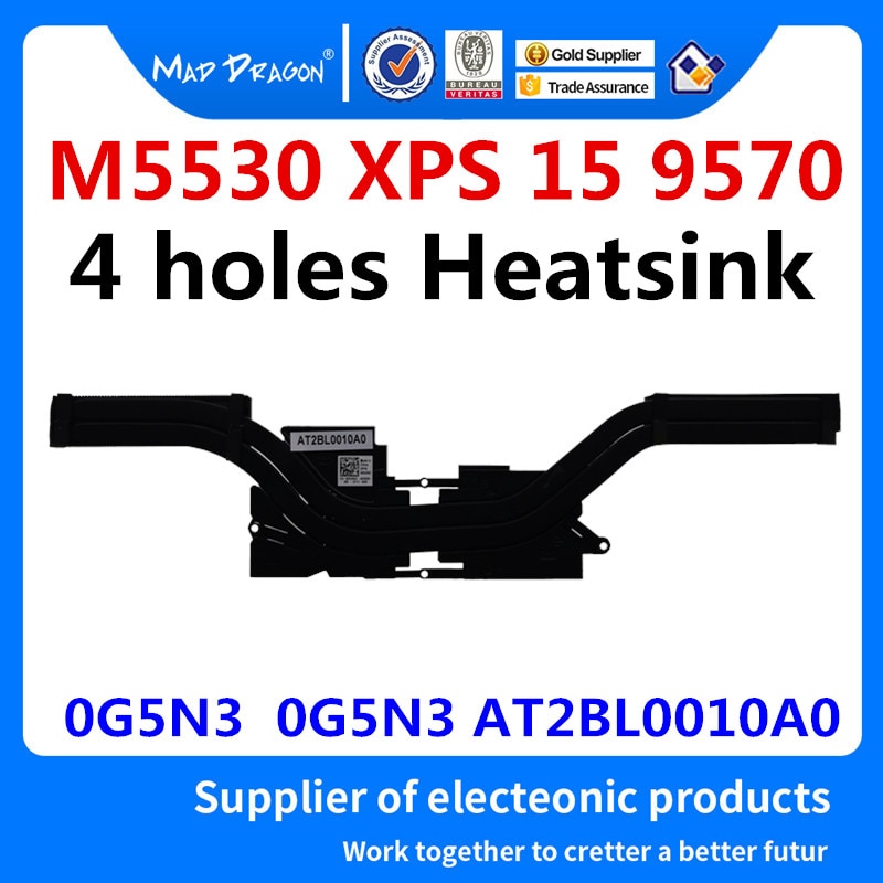 original CPU GPU Fan Heatsink Fan Assembly For Dell Precision 5530 XPS15 9570 0TK9J1 TK9J1 008YY9 08YY9 0MV340 MV340 0G5N3