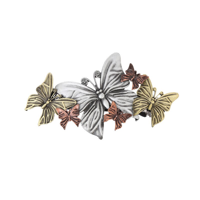 Holiday tematyczne brązowy Steampunk spinki do włosów/szpilki/szt., akcesoria do włosów, 80mm-francuskie grube włosy Barrette ważki/słoń/kot: 2