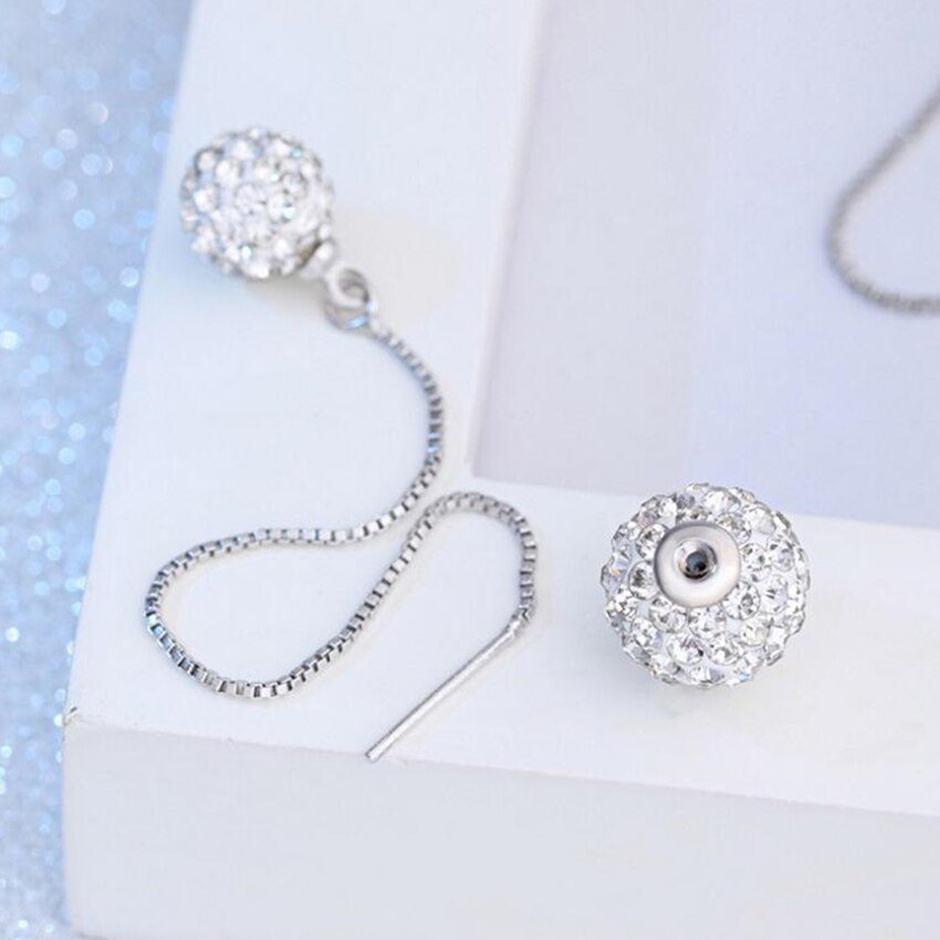 NEHZY 925 sterling silber neue frau Die neue damen draht ohrringe kristall ball voll von Shambhala lange abschnitt von schmuck