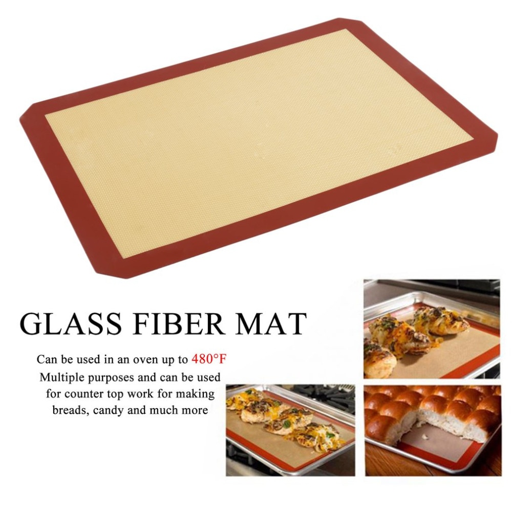 42*30cm Heat Resistance Baking Fiberglass Silicone Non-stick Mat Microwave Oven Cooking Pad Sheet Kitchen Bakeware Baking Mat