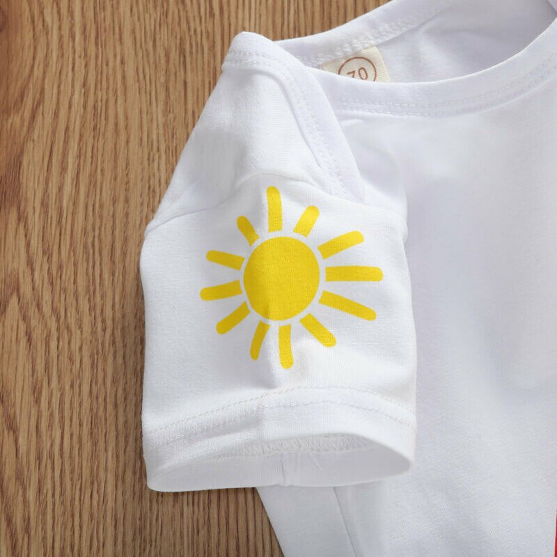 mono de arcoíris para bebé, ropa de verano para bebé, niña, ropa para niño, manga corta, mono bonito colorido, atuendo 0-18M