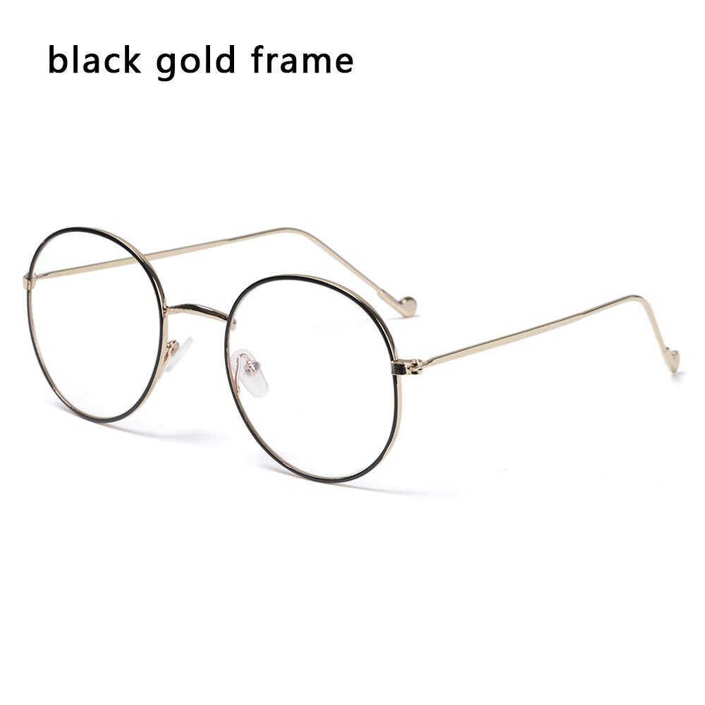 Ultralight Platte Spiegel Brillen Computer Bril Transparant Frame Brillen Stralingsbescherming Vision Care Anti Blauw Stralen: black gold frame