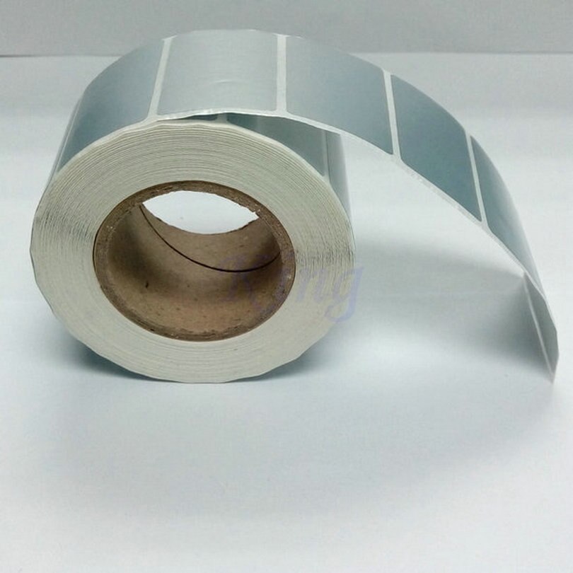 Silver PET Label Sticker 50x30mm 1500 Pieces/Roll Silver Label Waterproof Tearproof Oilproof For Product Label S/N Label