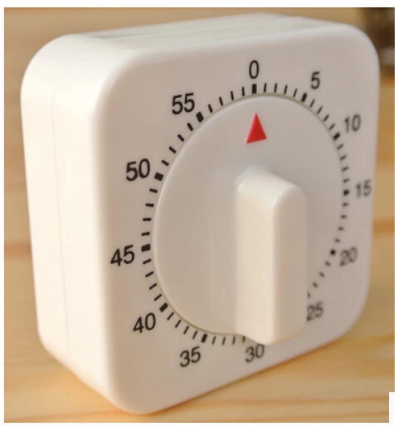 60 Mins Nice White Novelty Mechanical Wind-Up Cooking Count Up Timer Reminder Counter Alarm Kitchen 1 Pc