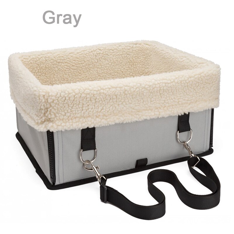 Pet Dog Car Seat Carrier Foldable Portable Safety Multifunction Car Booster Travel Bed Waterproof Puppy Dog Travel Bed For Car: Gray / M(40X35X23CM)