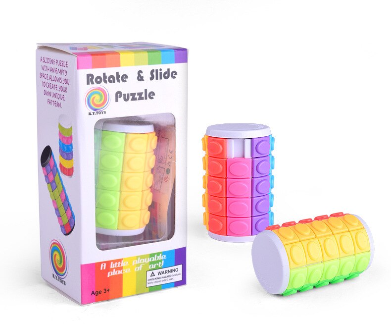 Yooap cor intelectual das crianças criativo magia torre brinquedos do bebê descompressão dedo cubo quadrado puzzle adequado relaxar brinquedo