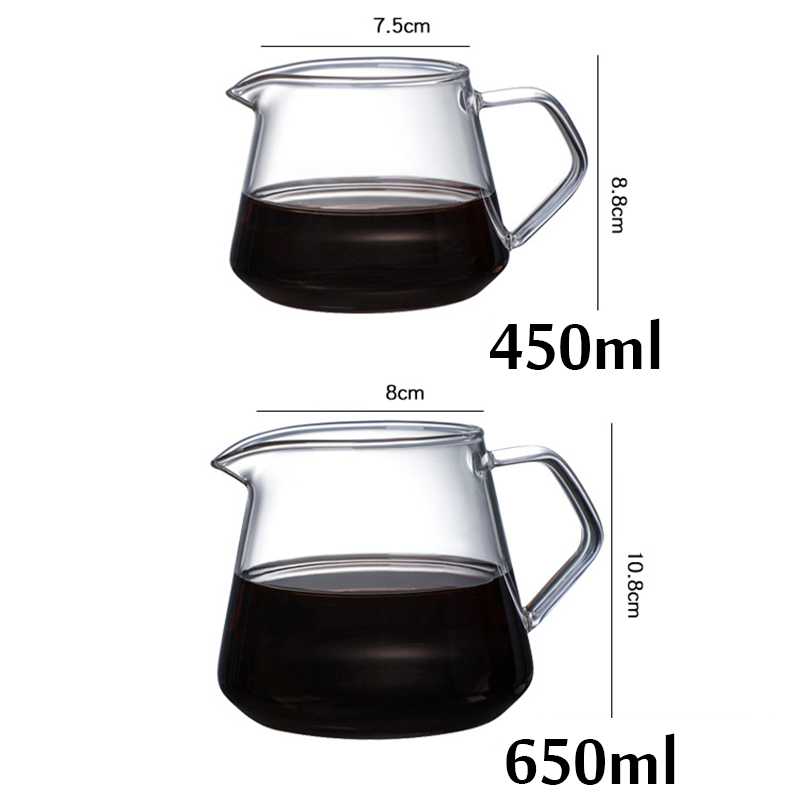 Heat-Resistant Glass Coffee Sharing Pot Coffee Server Coffee Kettle Brewer Barista Percolator