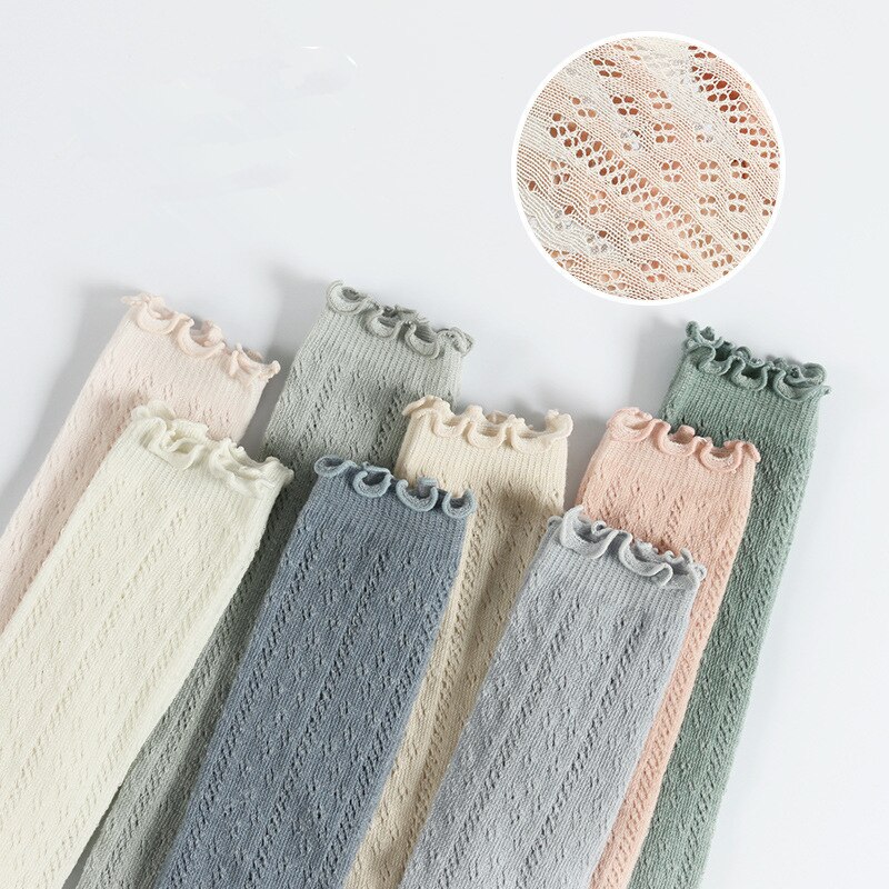 Leuke Kinderen Kniehoge Sokken Zomer Hollow Out Unisex Kids Dunne Sokken Katoen Mesh Sok Baby Meisjes Jongens Out baby Socken