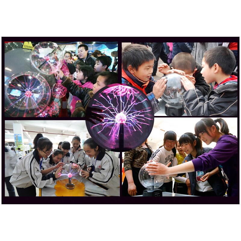 Novelty Lightings Glass Magic Plasma Glass Ball Light Table Lights Sphere Nightlight Kids For Year Xmas Magic Desk Lamp