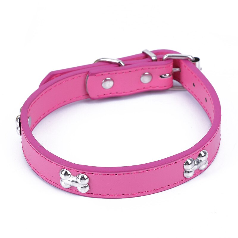 Transer Hond Levert Alligator PU Leer Bot Huisdier Ketting Accessoire Dierenwinkel Halsband Voor Kleine Middelgrote Hond, maat S M L: Roze / L