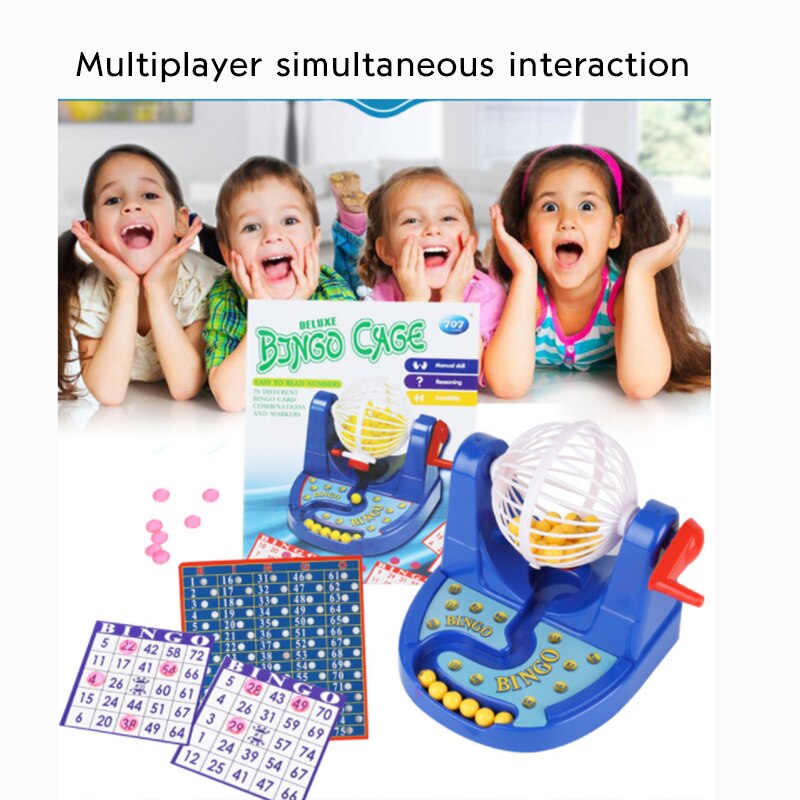 Mini Party Board Game Lucky Nummer Plukken Machine Loterij Bingo Games Schudden Gelukkige Bal Entertainment Educatief Speelgoed voor Kinderen