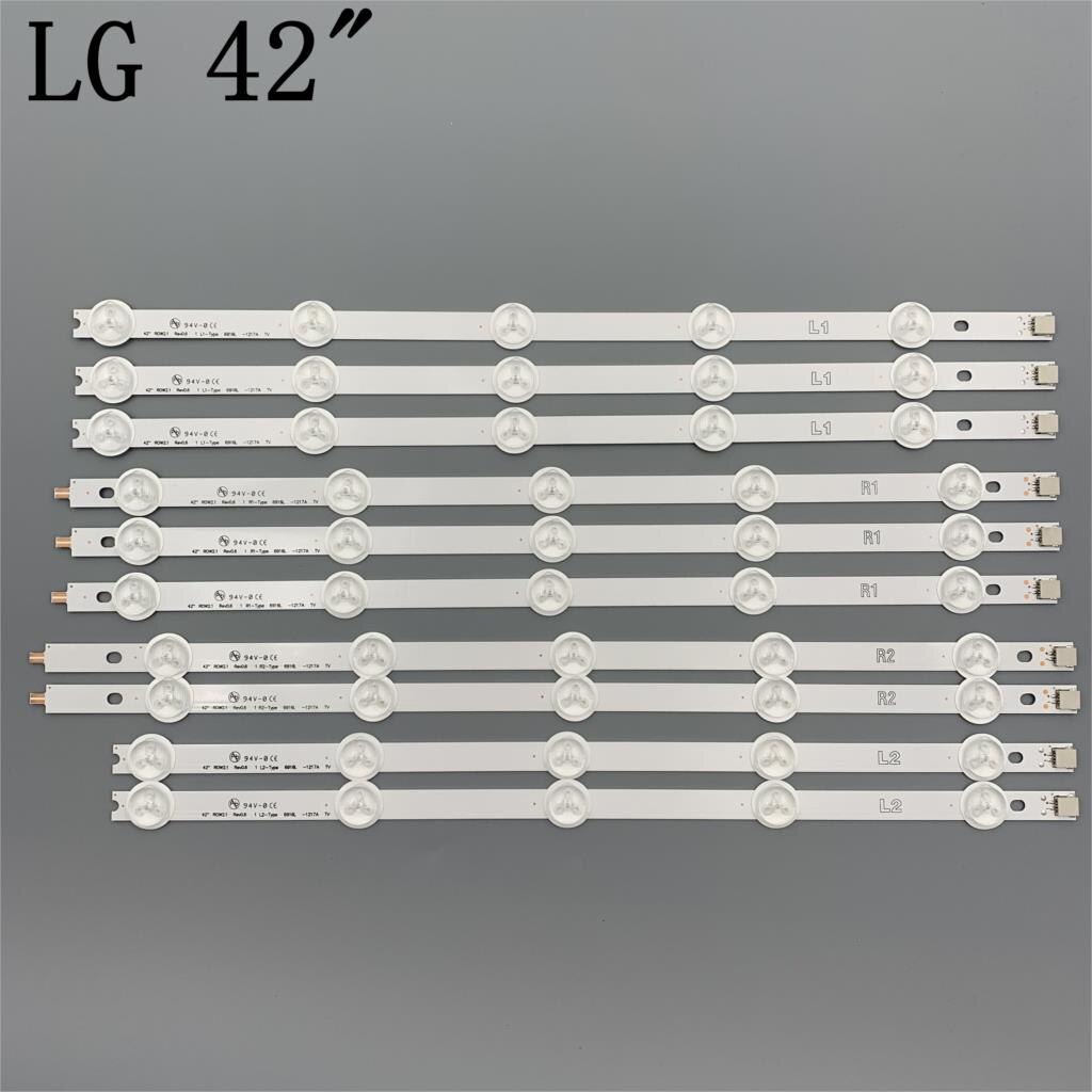 Led baggrundsbelysning strip bar til  lg 42 tommer  tv 42 ln 540v 42 ln 613v 42 la 620v lc420 skyldes 42 ln 575s 42 la 62 42 ln 578v 42 ln 575v 42 ln 5710 42 ln 540v