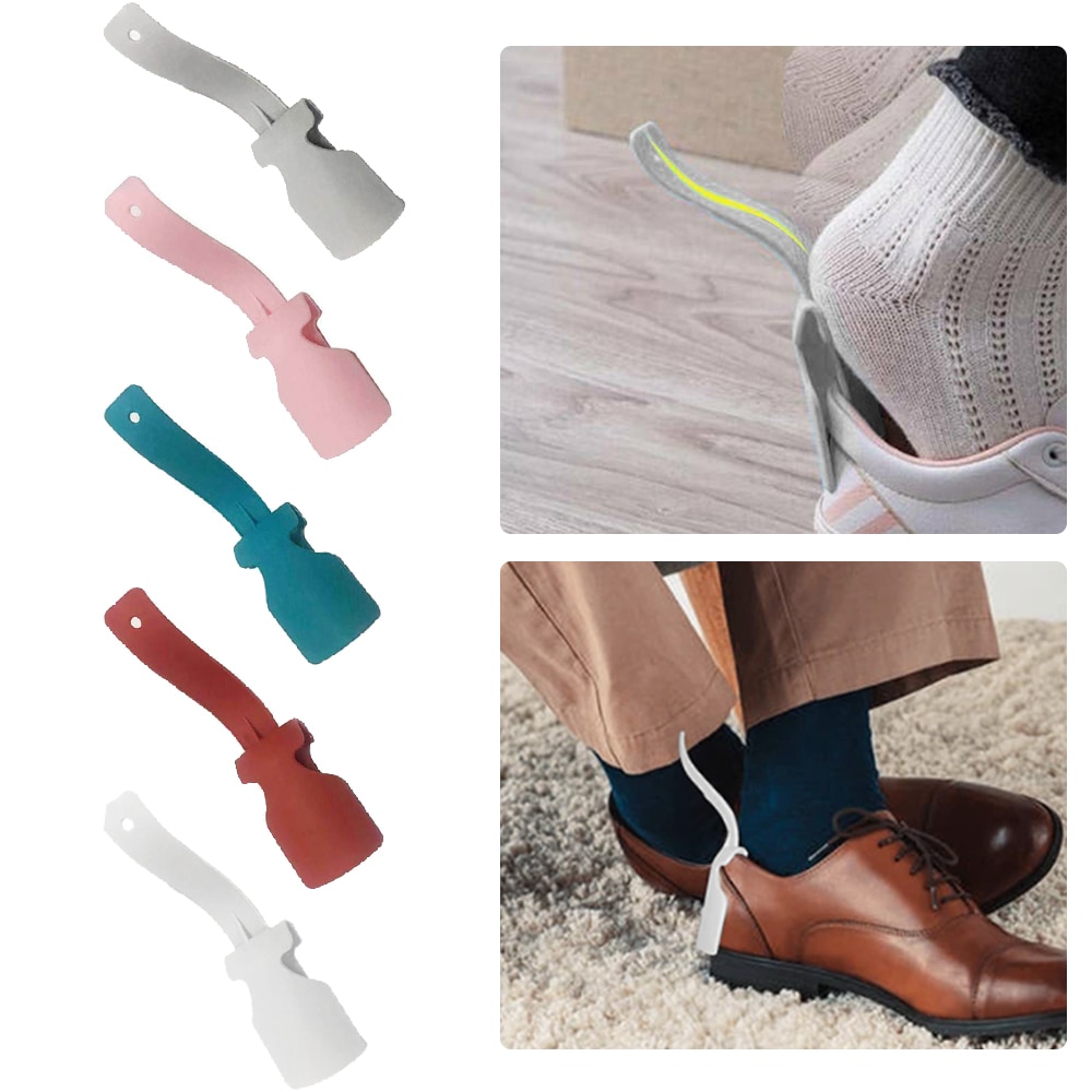 Ropa Unisex perezosa, zapato auxiliar de cuerno, zapato de calzador, zapato fácil de poner y quitar, calzado resistente de ayuda al deslizamiento, herramienta para zapatos Shoespooner