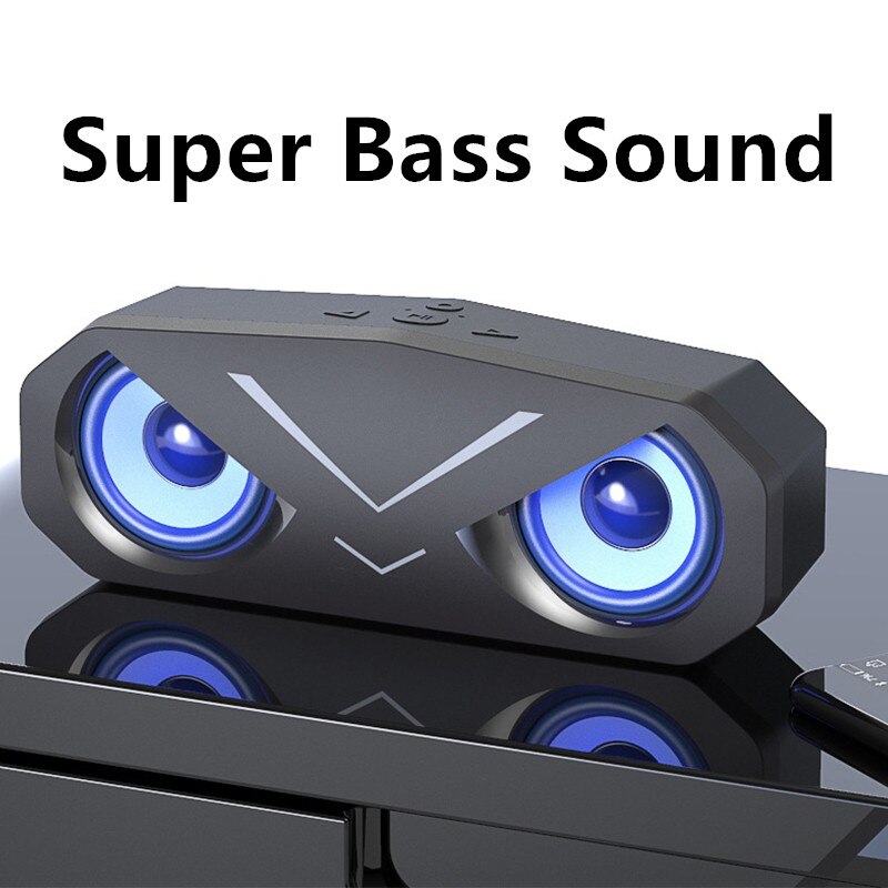 Bluetooth Computer Speaker Stereo Bass Sound Bar LED Display Subwoofer Loudspeaker for PC Laptop Portable Column Support TF Card