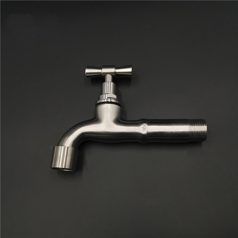 Wall Mounted Lengthen Washing Machine Tap Mop Pool Tap Garden Outdoor Water Modern Kitchen Bathroom Faucet: LONG B