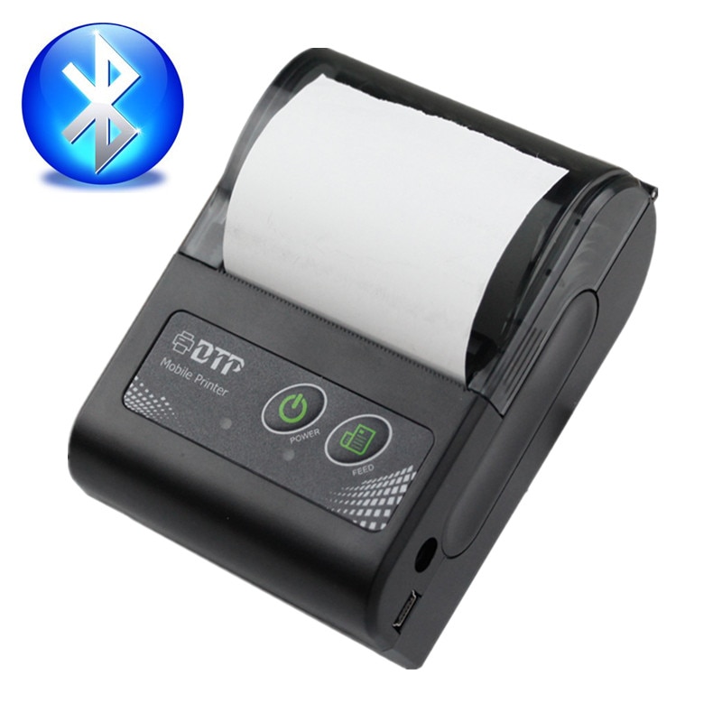 58Mm Bluetooth Printer Draadloze Mobiele Mini Bill Kassabonprinter Logistiek Takeaway Draagbare Thermische Printer Met Batterij