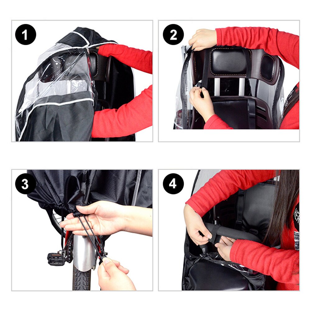 Bike Rain Cover Breathable Durable Bicycle Rain Protection Shield Bike Bicycle Protective Cover For Child Safety Seats