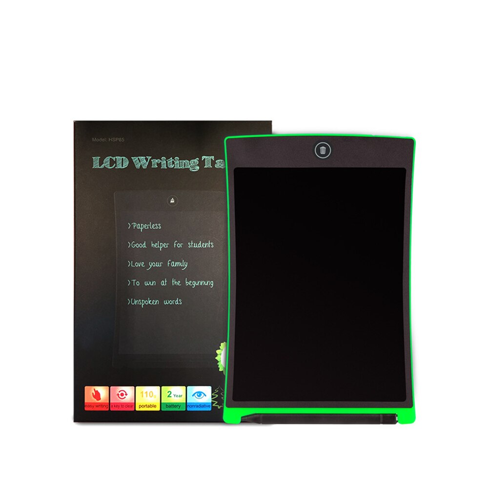 Newyes-tablet cyfrowy robić pisania i rysowania, ekran 8,5 cali, LCD, ręcznie pisanie, ultracienka tablica, podkładka, elektroniczne urządzenie: zielony