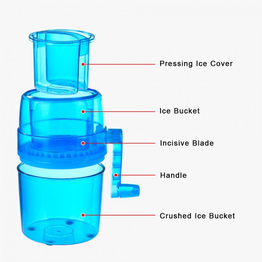 Ice Crusher Machine Household Mini Hand Crank Manual Ice Crusher Ice Shaver Machine Maker Kitchen Shaved Ice Machine