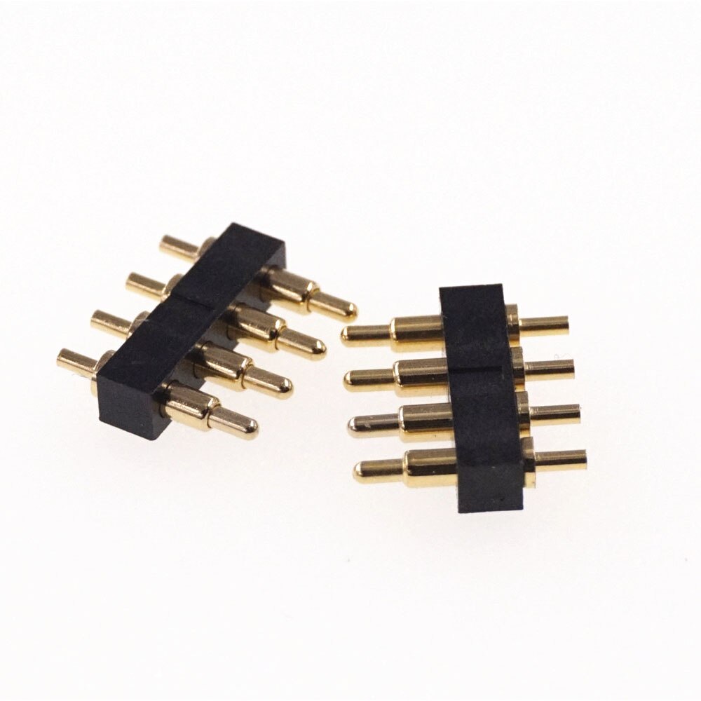 5 pcs SMD DIP Pogo pin connector Pogopin Battery Spring Loaded Contact Test Probe Power Charge Header Pins 2.54 Grid 7.0mm High: 1x4 Pin DIP