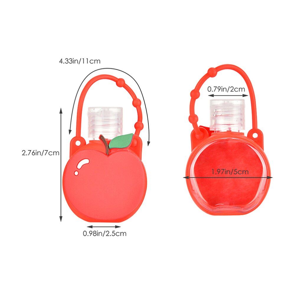6 Set di Mini Disinfettante Per Le Mani La Bottiglia di Vuoto Bottiglia di Coperture Set Copertura Della Bottiglia Portachiavi