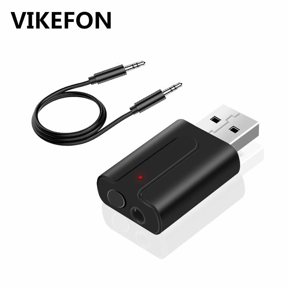 VIKEFON 2 In 1 Bluetooth Trasmettitore Ricevitore RCA AUX Stereo da 3.5mm di Musica TV Per Auto Bluetooth Audio Ricevitore USB Senza Fili adattatore