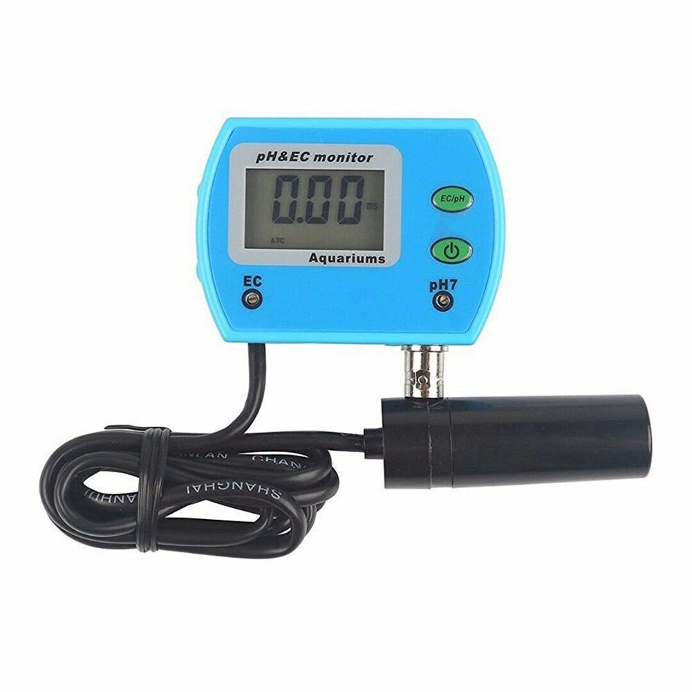 Lcd Water Meter Ph/Ec Meter Acidometer Digitale Display Water Meterfor Voor Huishoudelijke Drinkwater Zwembad Aquarium Water Blauw: Blue US