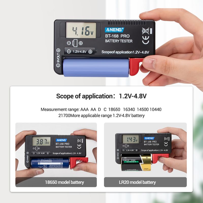 AN-168 POR Digital Lithium Battery Tester Checkere... – Vicedeal