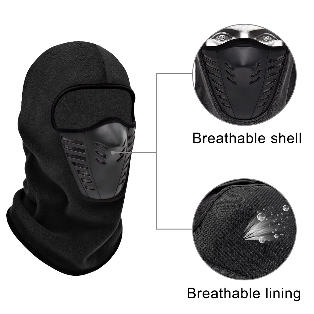 Winter Fleece Warm Fietsen Cap Balaclava Ski Mask Cover Waterdicht Winddicht Wandelen Skiën Mannen Helm Liner Hoed