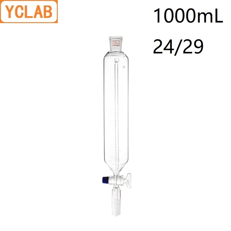 YCLAB 1000 mL 24/29 Constante Druk Trechter 1L met Afstuderen Hoge Temperatuur Weerstand Glas Lab Chemie Apparatuur