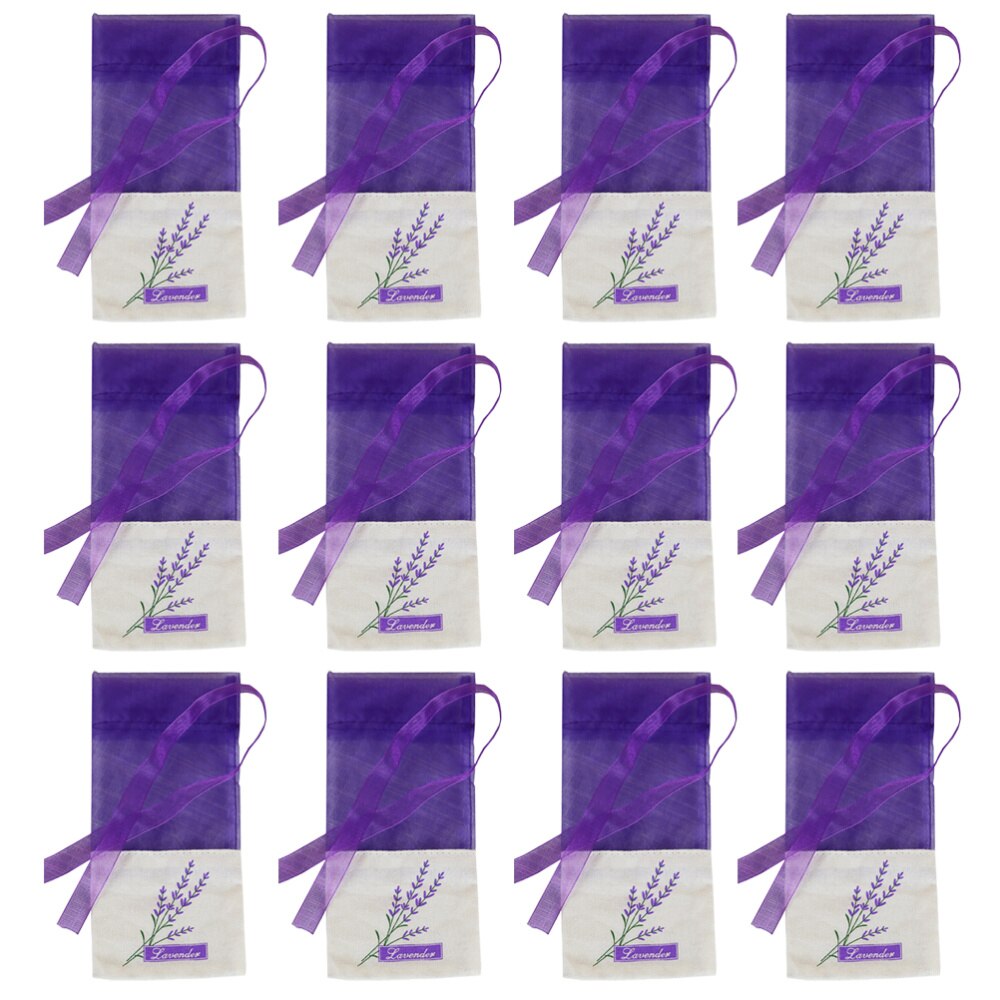 1 Set 12 Stuks Lavendel Zakje Geur Lavendel Zakje Stijl Deep Purple)
