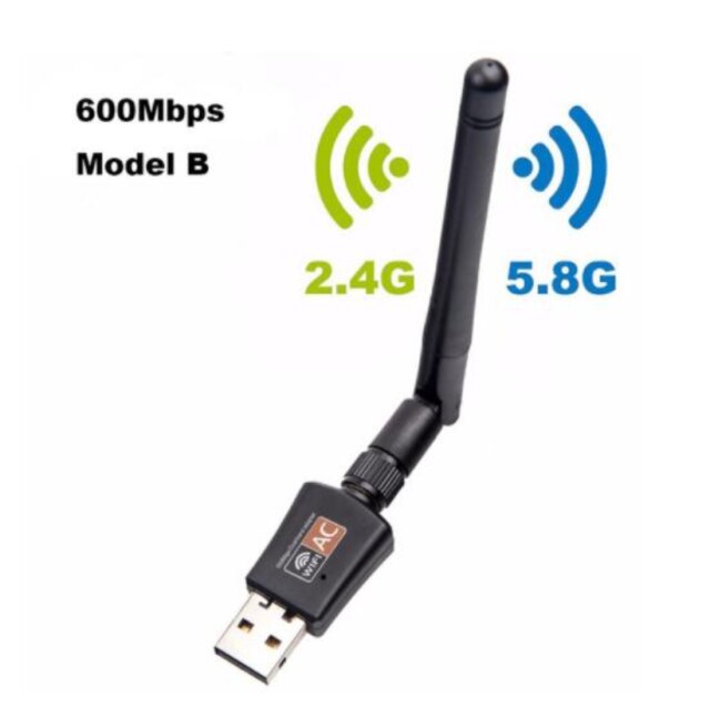 USB WiFi Adapter 600Mbps 2.4GHz 5GHz WiFi Antenna Dual Band 802.11b/n/g/ac Mini Wireless Computer Network Card Receiver: 600Mbps Model B