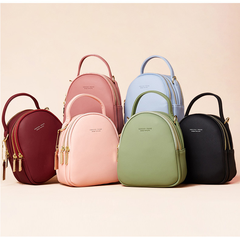 Leder Mini Rucksack Geldbörse für Frauen Damen Tote Multi-Funktion Luxus Schulter Tasche Messgner Taschen Mochila Feminina NEUE