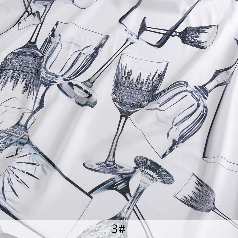 Verano barato fina Floral tela raso estampado vestido Material de costura ligeramente transparente 45*150cm JA81: 3