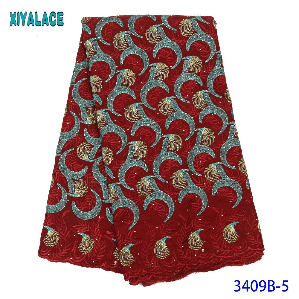 Latest Swiss Voile Lace in Switzerland Swiss Cotton Lace Embroidery Lace Fabric for Sewing Trim KS3409B: Picture 5