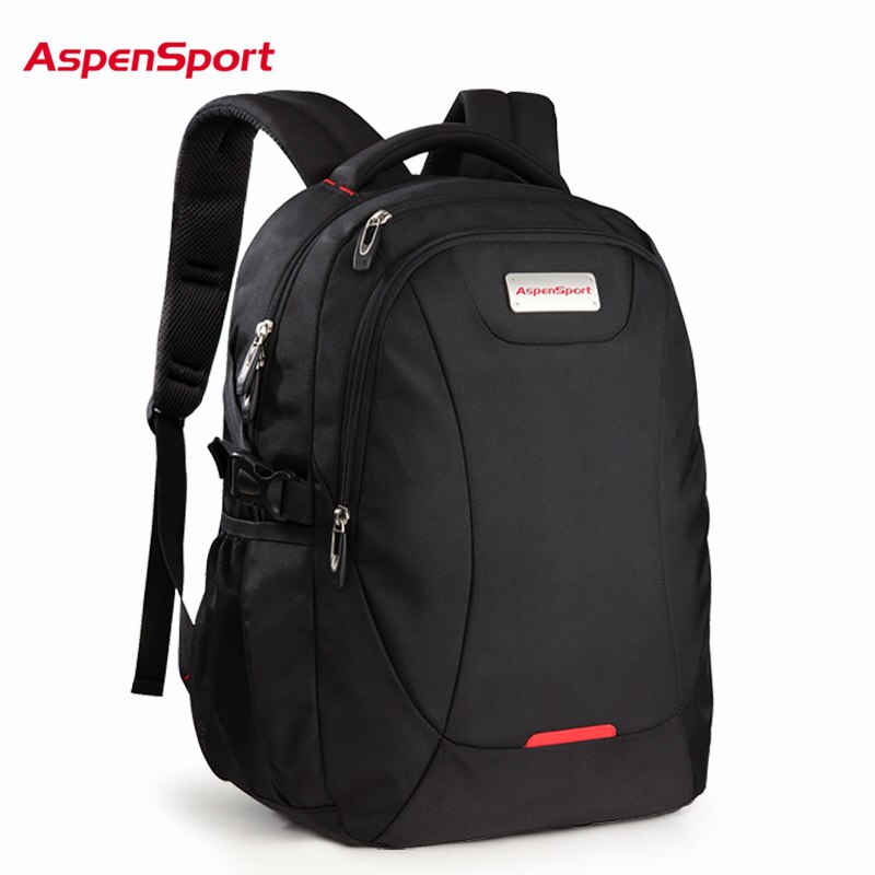 AspenSport superiore di Marca di Modo Impermeabile Zaino unisex sacchetto di Scuola degli uomini per il computer Portatile Donne Borsa per taccuino Zaino 15.6 a17 Pollici: nero / Fit 17 laptop