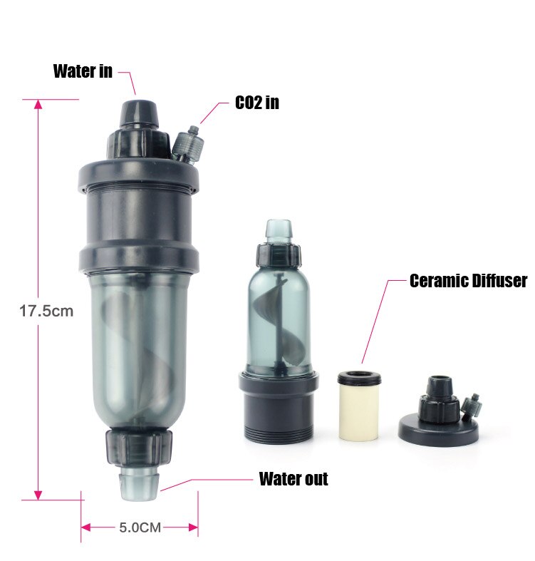 Ista  co2 atomizer ekstern turbo super diffuser reaktor akvarium vand plante akvarium landskab akvatisk