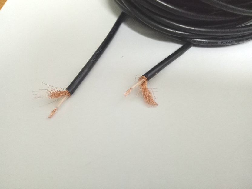 1 Reel 20M RF Coaxial Cable Adapter Connector 50ohm RG174 CABLE BLACK