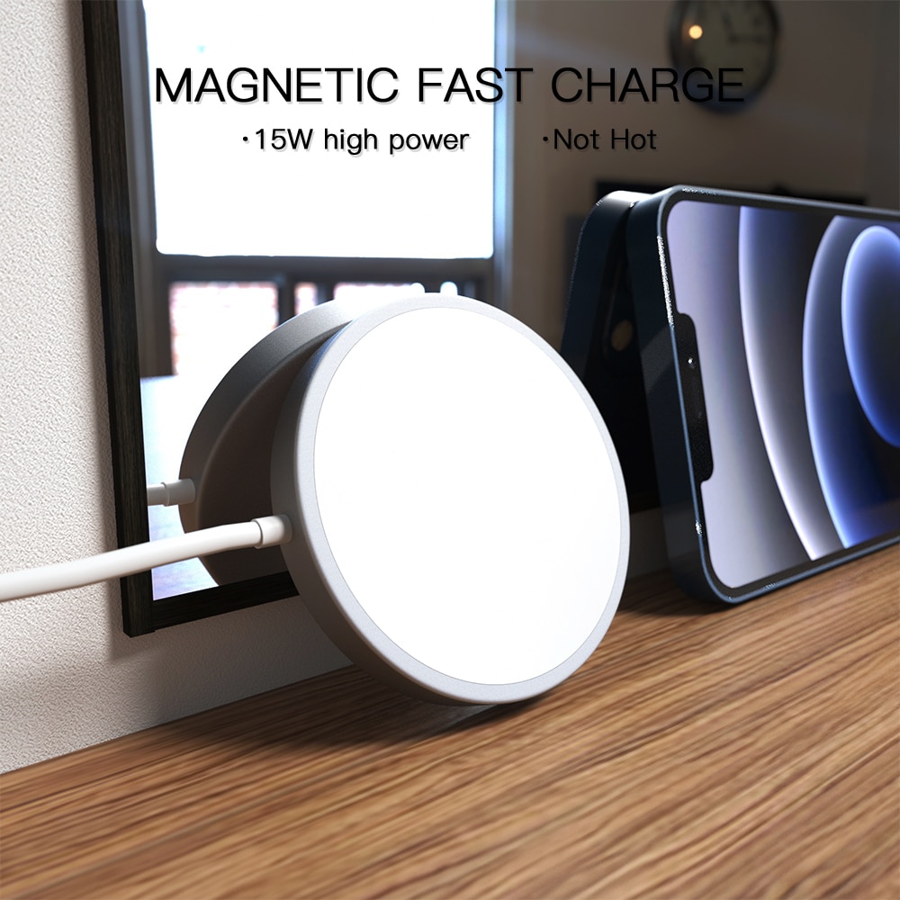 15W Original Magnetic Wireless Charger for iPhone 12 Pro Max 12pro Qi Fast Charger for iPhone 12 Mini USB C PD Adapter Magsafing