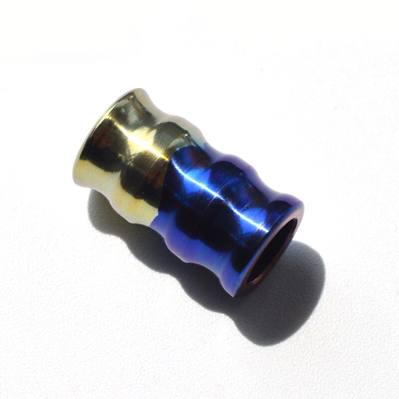 Corrugated Titanium Alloy Knife Beads Titanium Paracord Bead Accessory DIY Pendant